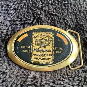 Solid Brass Harley Davidson Belt Buckle